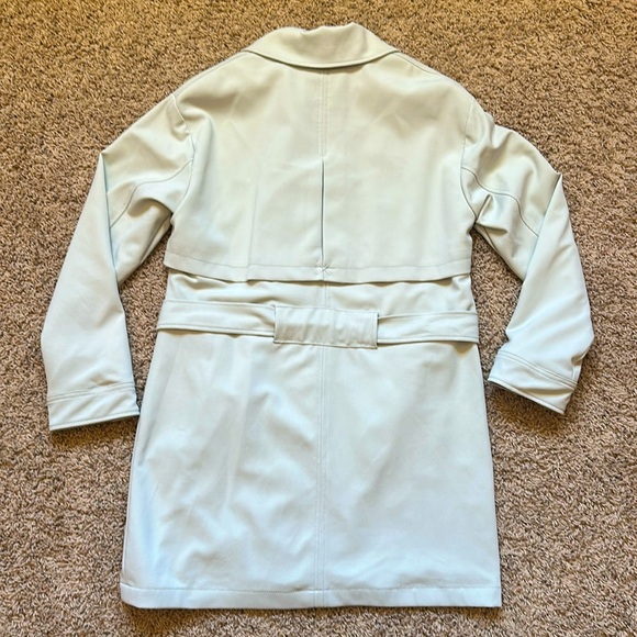 7 For All Mankind asymmetrical drape belted tench coat - Picture 5 of 10